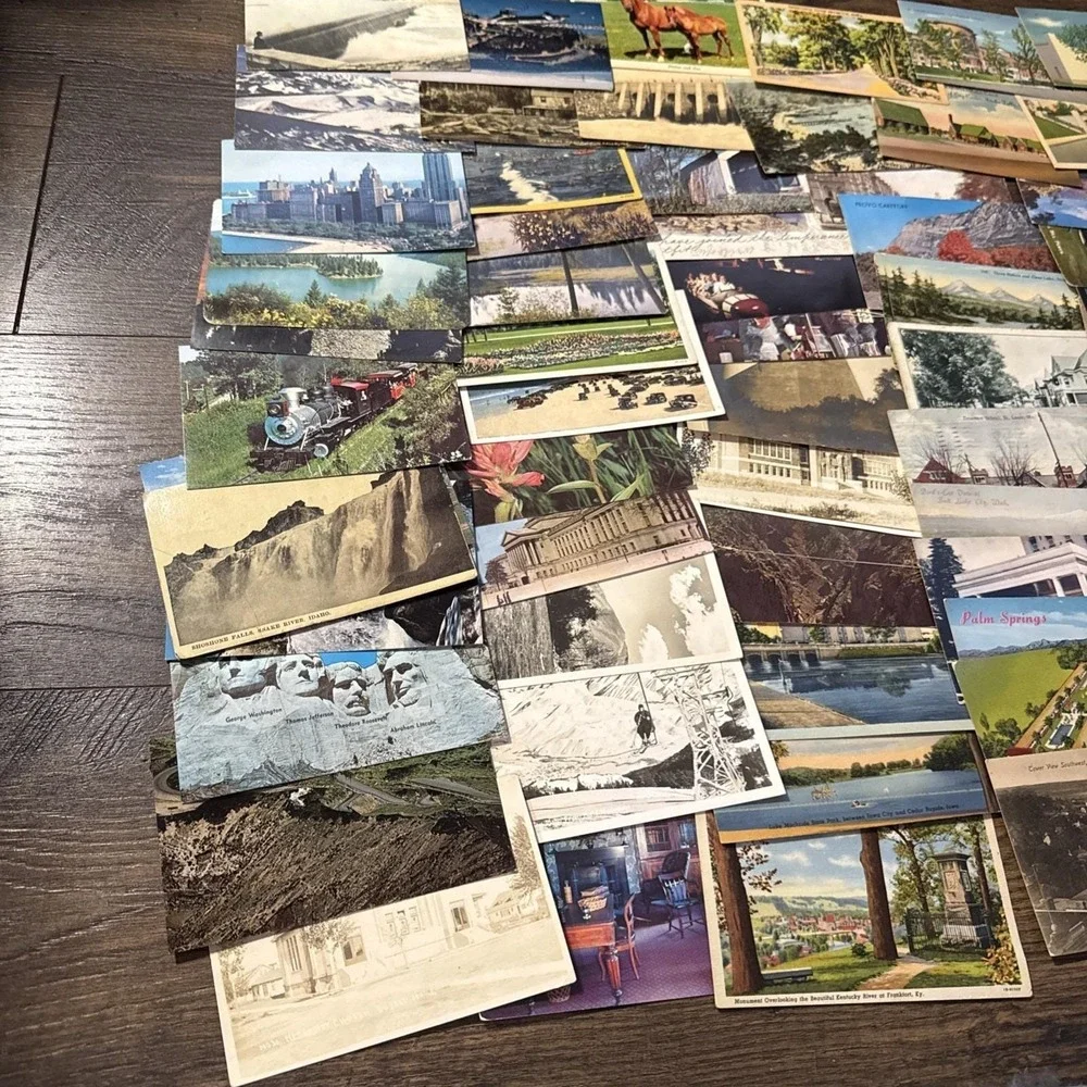 Lot of 100 Vintage Travel Postcards From All Over USA Mix Of Used And Unused